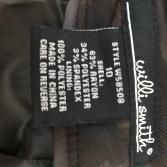 Brown Leopard Print Pencil Skirt - Picture 3 of 3